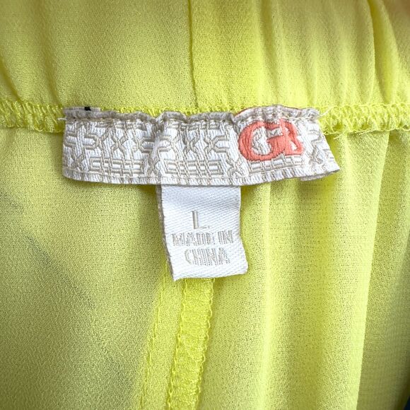 Gianni Bini Color Block Womens Sleeveless Spaghetti Strap Sheer Blouse Large‎ - Picture 4 of 6